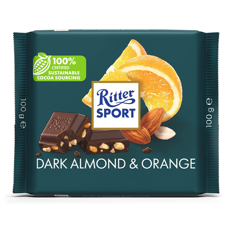 RITTER SPORT ORANGE 100GM