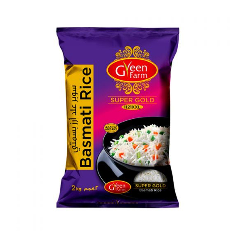 GREEN FARM SUPERGOLD BASMATI RICE 2KG