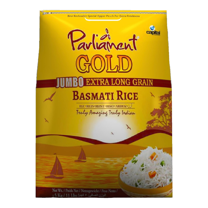 PARLIAMENT GOLD EXTRA LONG BASMATI RICE 5KG