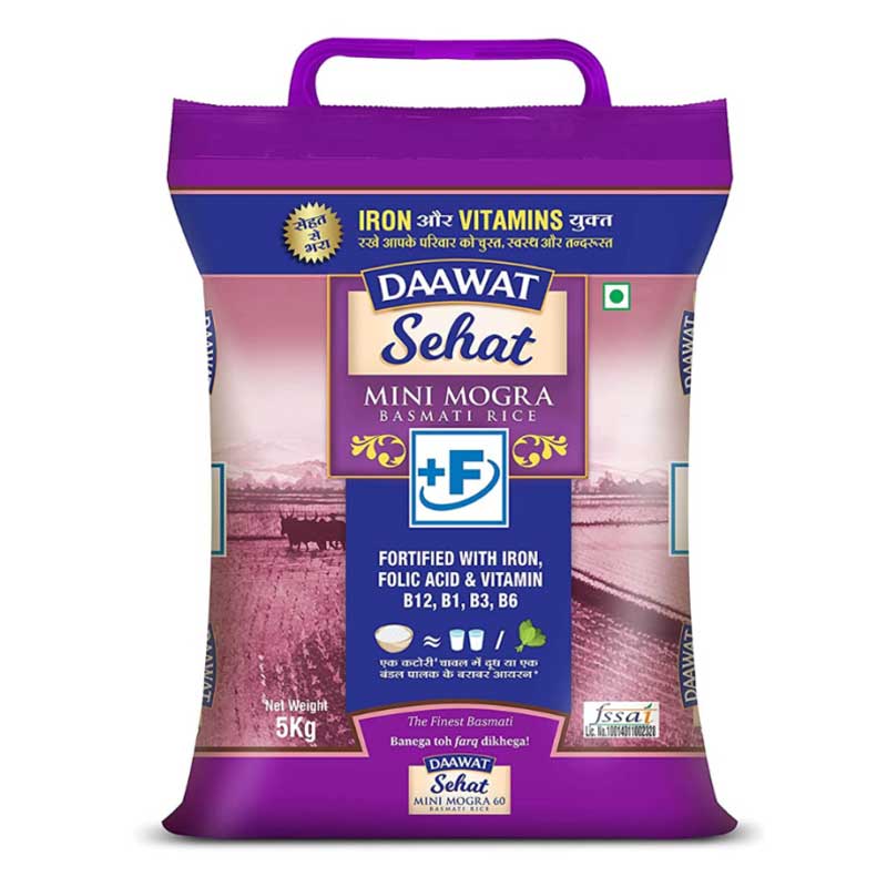 DAAWAT SEHAT MINI MOGRA BASMATI RICE 5KG