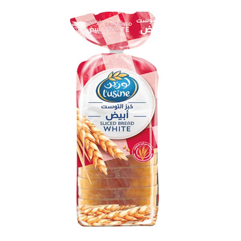 LUSINE BREAD SOFT WHITE FAMILY LOAF 600GM