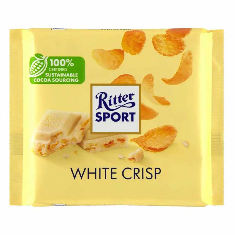 RITTER SPORT WHITE CRISP 100GM