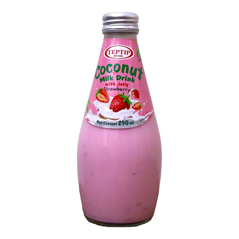 TEPTIP COCONUT MILK DRINK WITH JELLY STRAWBERRY 290ML