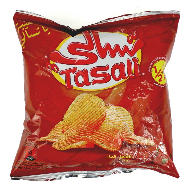 TASALI POTATO CHIPS CHILLY 12GM