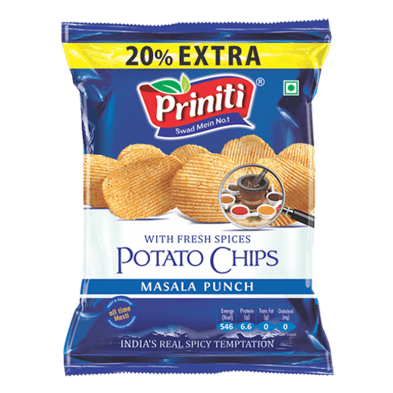 PRINTI POTATO CHIPS MASALA PUNCH 100GM