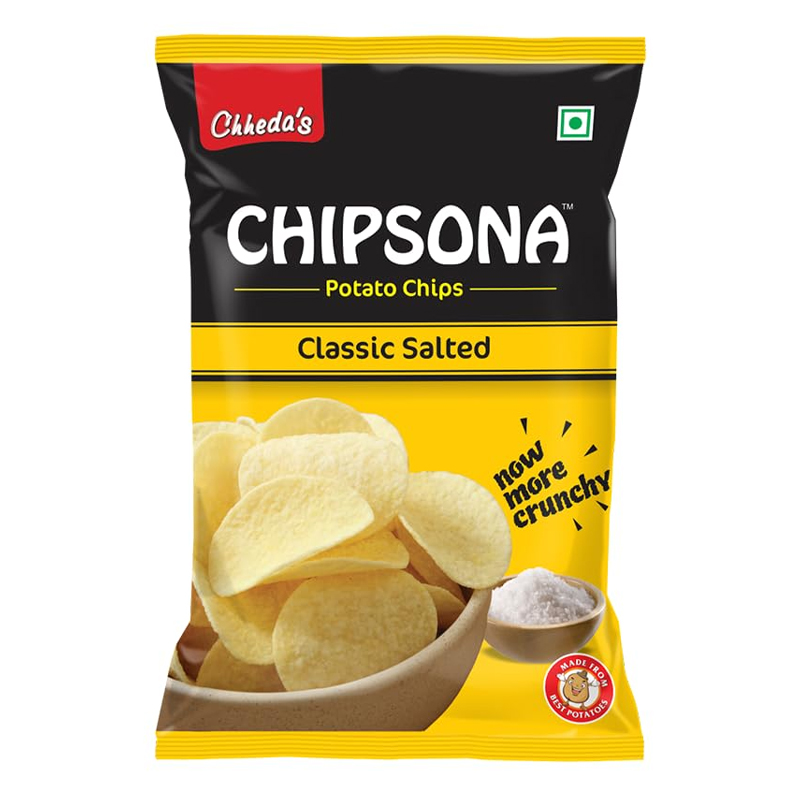 CHHEDAS CHIPSONA  POTATO CHIPS CLASSIC SALTED 90GM