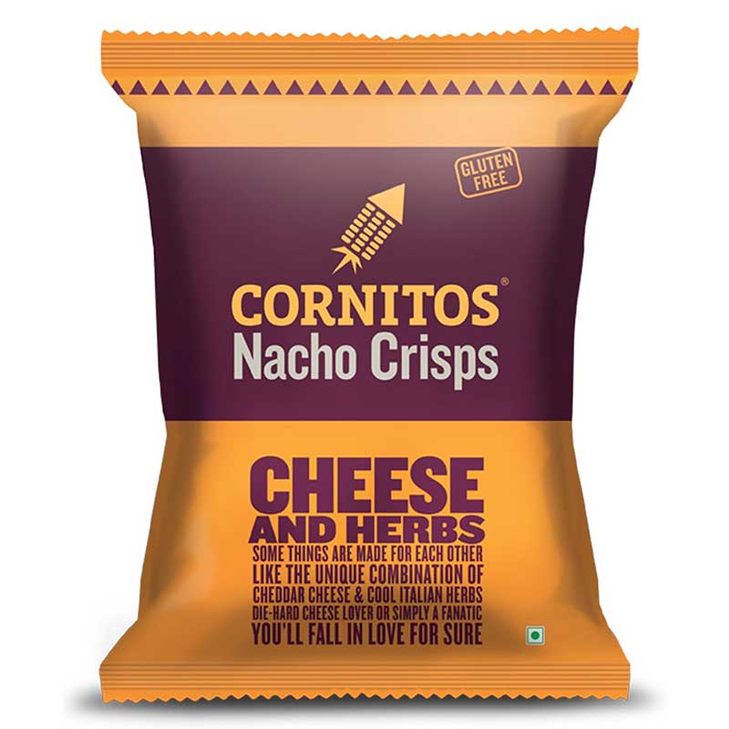 CORNITOS NACHO CRISPS CHEESE AND HERBS 150GM