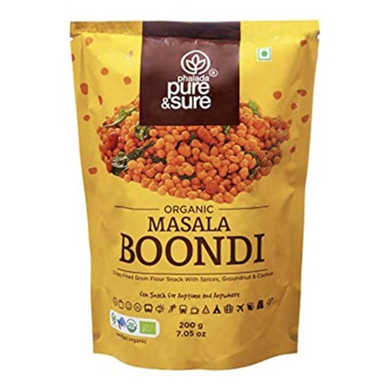 PURE &amp; SURE  ORGANIC MASALA BOONDI 200GM