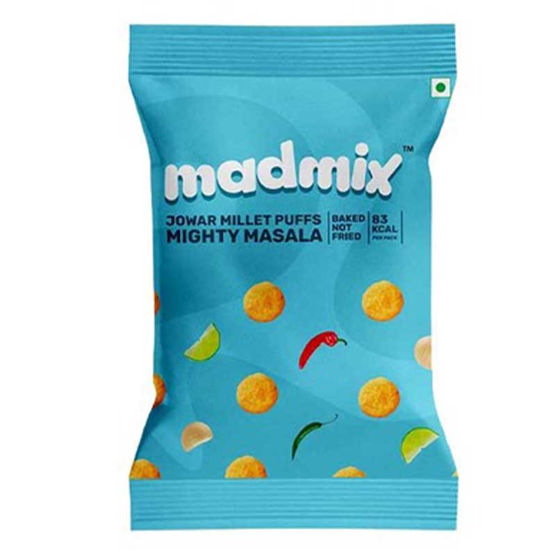 MADMIX JOWAR MILLET PUFFS MIGHTY MASALA 25GM