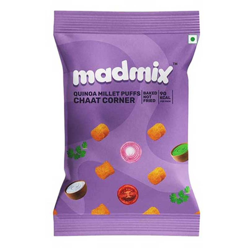 MADMIX QUINOA MILLET PUFFS CHAAT CORNER 25GM