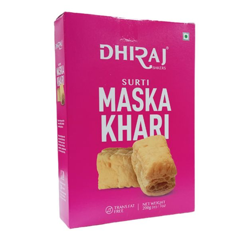 DHIRAJ BAKERS SURTI MASKA KHARI 200GM