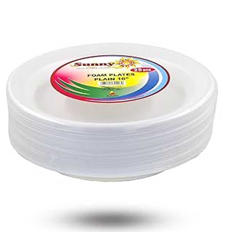 FOAM PLATES PLAIN 10 25S