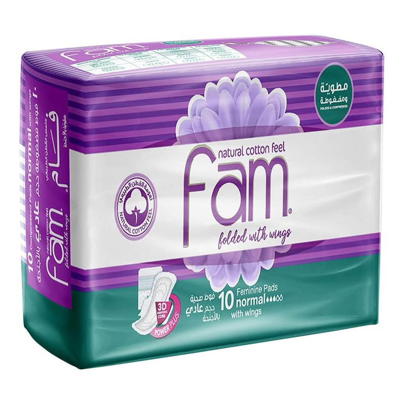 FAM NATURAL COTTON PADS 10PC