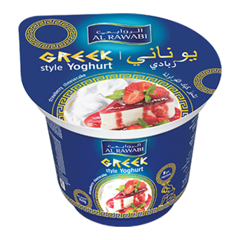 AL RAWABI  GREEK YOGHURT SRAWBERRY CHEESE CAKE 150 GM