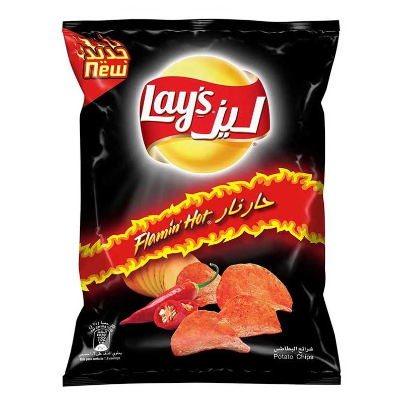 LAYS FLAMIN HOT POTATO CHIPS 45GM