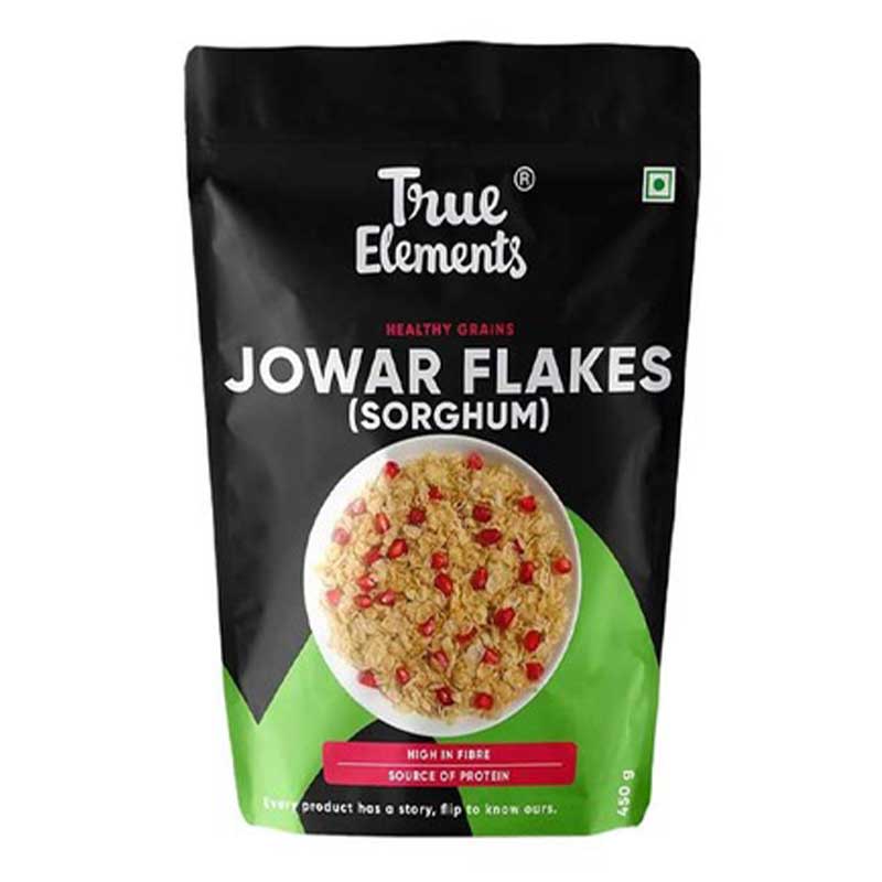 TRUE ELEMENTS PLAIN JOWAR FLAKES 450GM