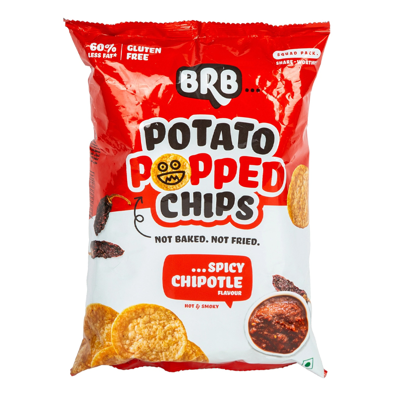 BRB POPPED POTATO CHIPS SWEET CHIPOTLE 48GM