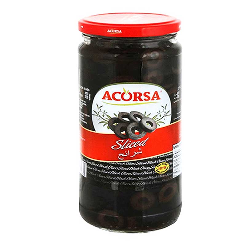 ACORSA OLIVES BLK SLICED 230GM