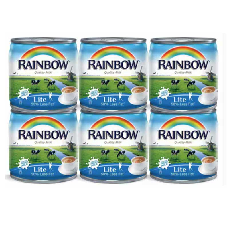 RAINBOW EVP MILK LITE 6X170 GMS VIT D