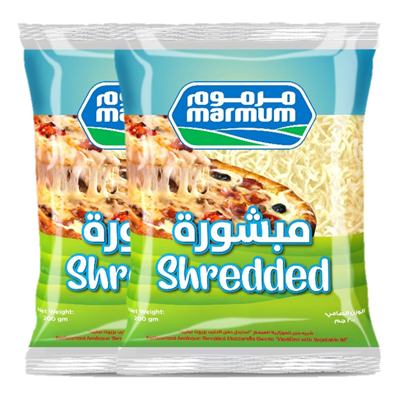 MARMUM SHREDDED MOZZARELLA CHEESE 200GM+200GM