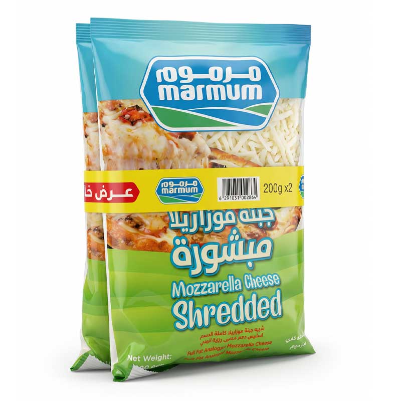 MARMUM SHREDDED MOZZARELLA CHEESE 200GM+200GM