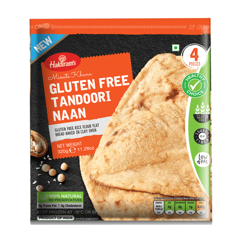 HALDIRAMS GLUTEN FREE TANDOORI NAAN 320GM