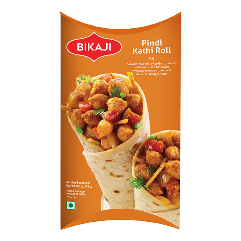 BIKAJI PINDI CHOLE KATHI ROLL 360GM 6PC