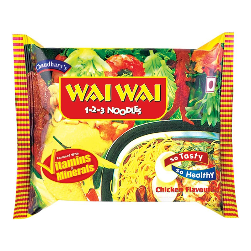 WAI WAI NOODLES PKT CHICKEN 10X75GM