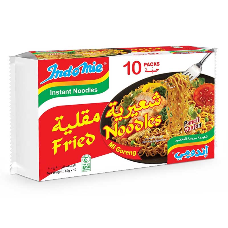 INDOMIE FRIED NOODLES 10X80GM
