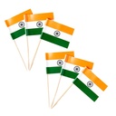 [0100016472] FLAG INDIA + BAMBOO STICK 14*21 PACK OF 6