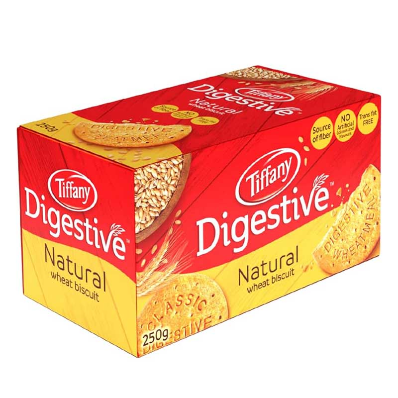 TIFFANY DIGESTIVE NATURAL BISCUIT 250GM