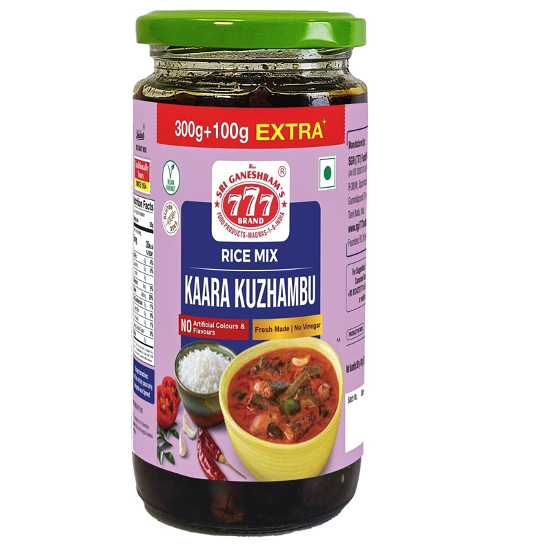 777 KARA KUZHAMBU RICE PASTE 400GM