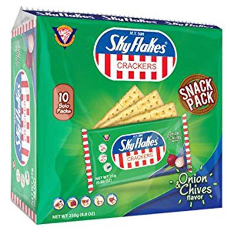 M.Y.SAN SKY FLAKES ONION &amp; CHIVES CRACKERS 250GM