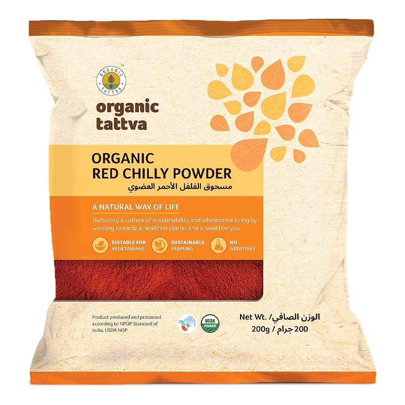 ORGANIC TATTVA RED CHILLY POWDER 200GM