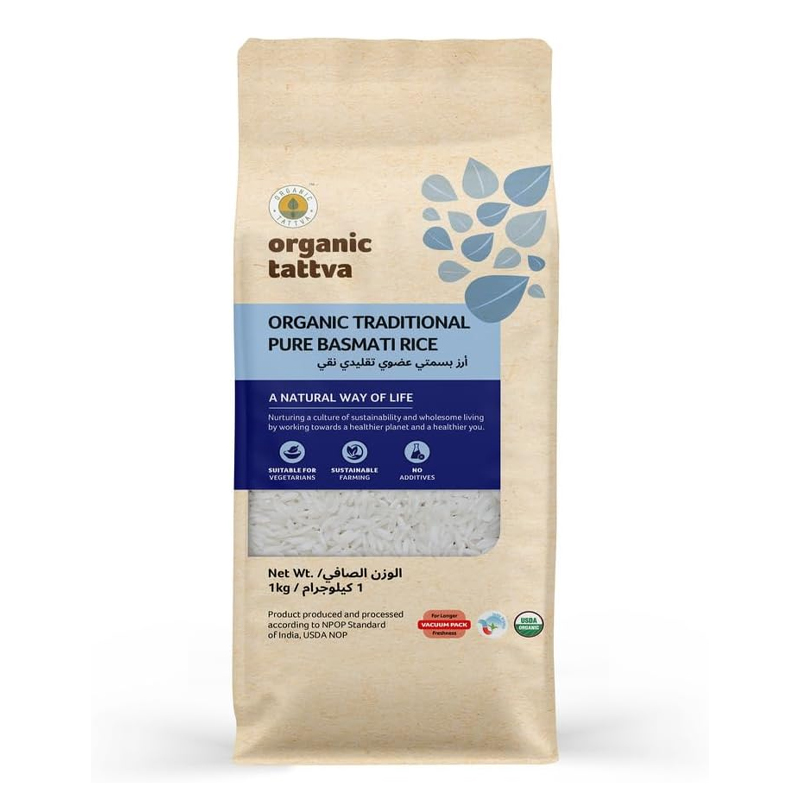 ORGANIC TATTVA TATTVA TRDL PURE BASMATI RICE 1KG