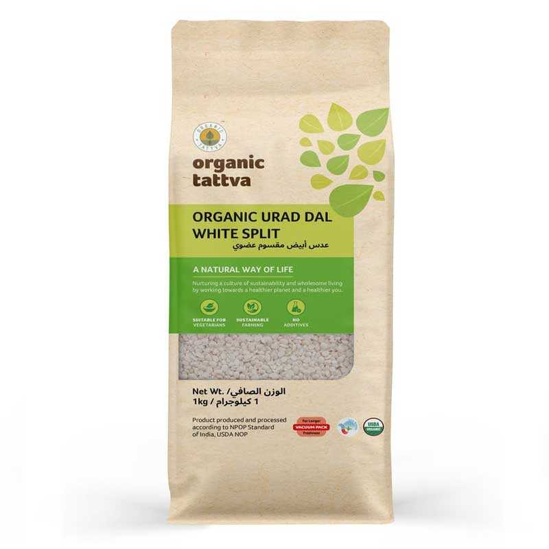 ORGANIC TATTVA URAD DAL WHITE SPLIT 1KG