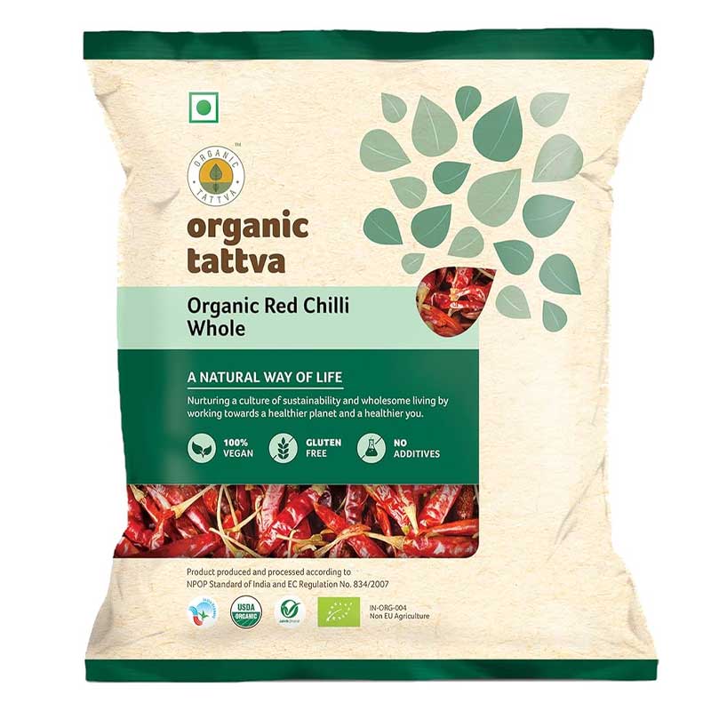ORGANIC TATTVA RED CHILLI WHOLE 50GM