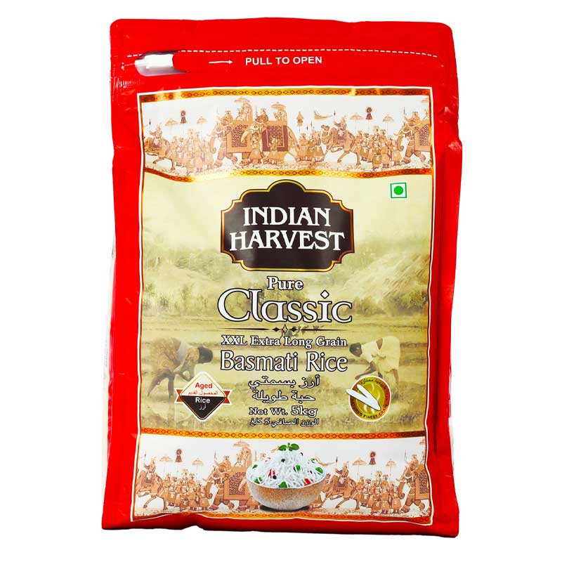 INDIAN HARVEST CLASSIC BASMATI RICE 5KG