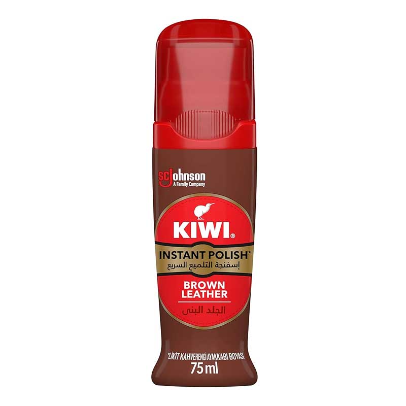 KIWI SHOE POLISH LIQUID BROWN 75ML