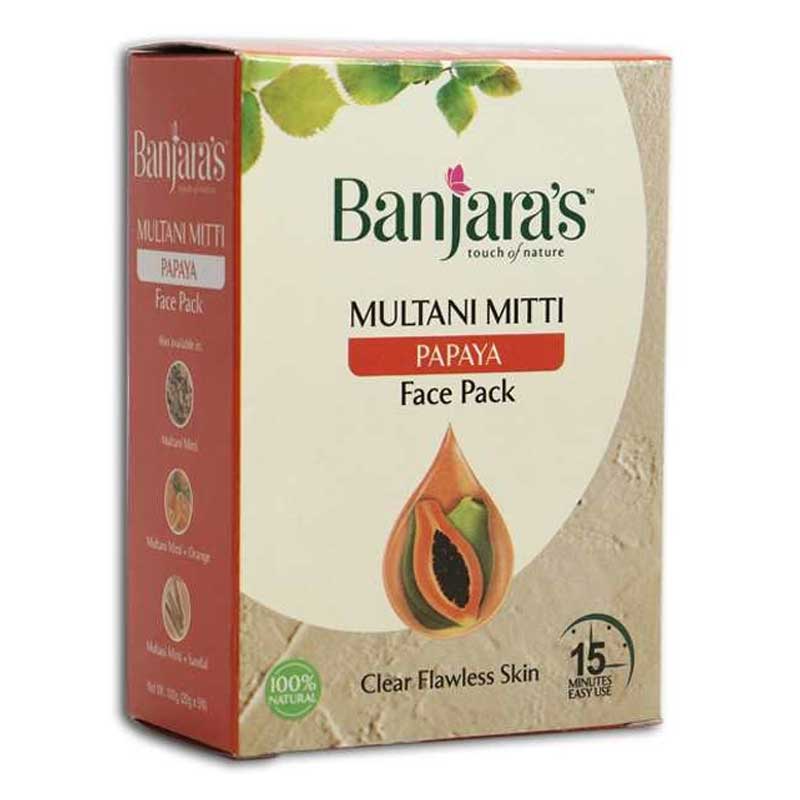 BANJARAS MULTANI MITTI PAPAYA FACE PACK 100GM