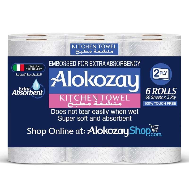 ALOKOZAY KITCHEN TOWEL 6 ROLL 2PLY