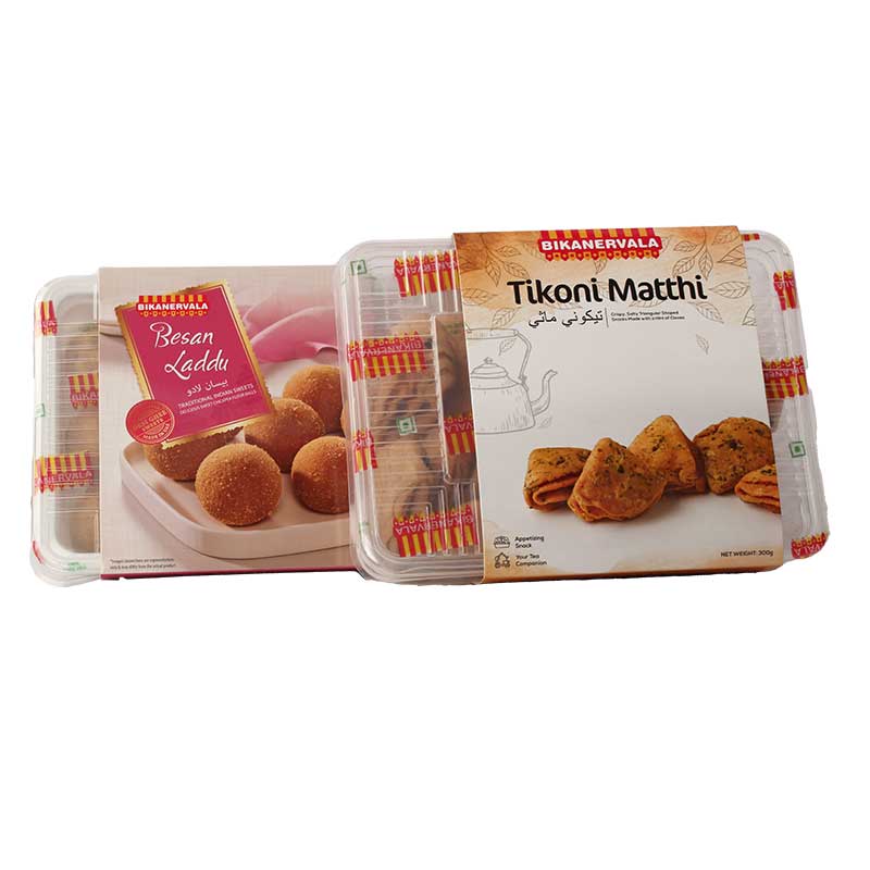 BIKANERVALA BESAN LADDU + TIKONI MATHI OFR PACK