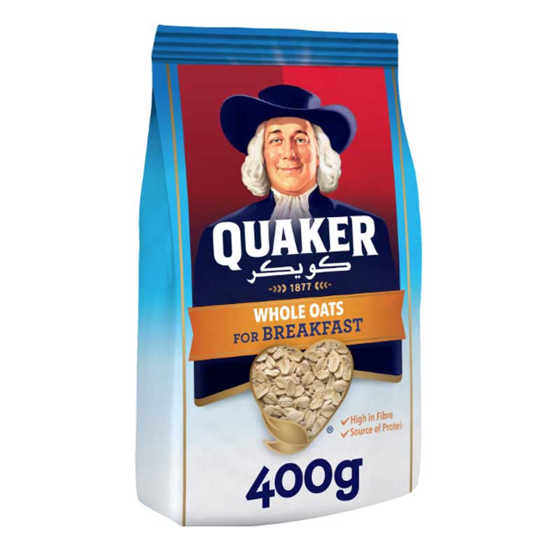 QUAKER WHOLE OATS FLAKES 400GM
