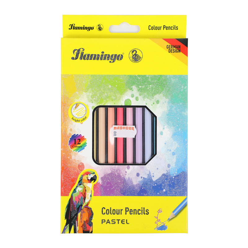 FLAMINGO PASTEL PENCIL 12 CLOR