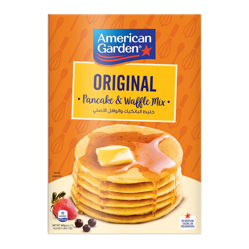AMERICAN GARDEN ORIGINAL PANCAKE &amp; WAFFLE MIX 460GM