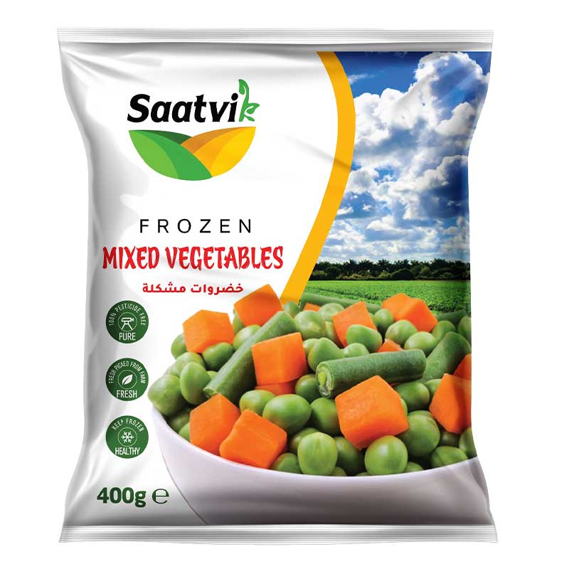 SAATVIK FROZEN MIX VEGETABLES 400GM