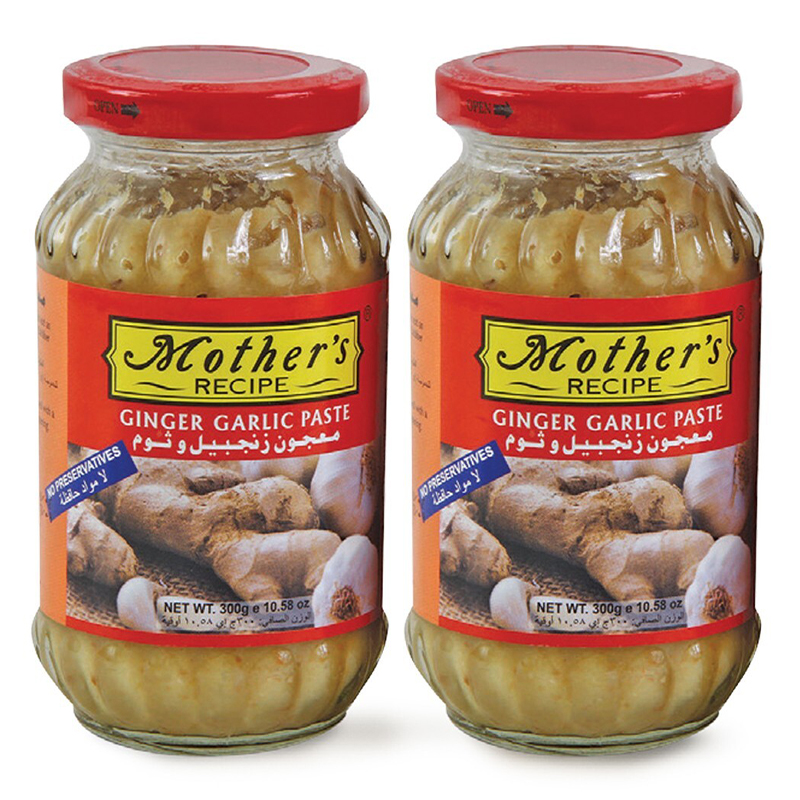 MOTHERS RECIPE GIN &amp; GARLIC PASTE 2X300GM