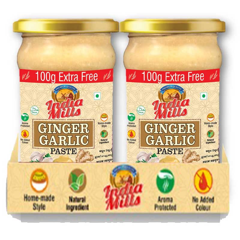 INDIA MILLS GINGER GARLIC PASTE 2x400GM