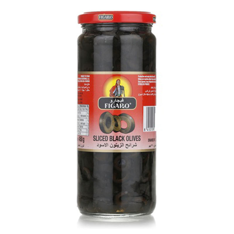FIGARO  OLIVES SLICED BLACK 450GM