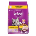 [0100028533] WHISKAS CHICKEN FLAVOUR 1+ ADULT 3KG